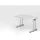 Hammerbacher Schreibtisch weiß rechteckig, C-Fuß-Gestell silber 120,0 x 80,0 cm