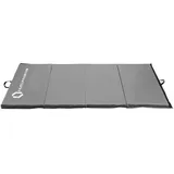 HMS Premium Gymnastikmatte Sportmatte Yogamatte 240 cm (Spar-Set, 1-St., faltbar), Vierfach klappbar mit stabilen Griffen für platzsparende Aufbewahrung grau