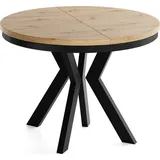 WFL GROUP Runder Esstisch 100 x 77 x 100 cm braun