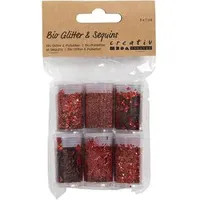Creativ Company Glitzer und Pailletten 6 verschiedene Formen