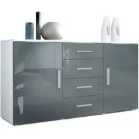Vladon Sideboard, Grau, 139x72x35 cm, Wohnzimmer, Kommoden & Sideboards,