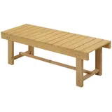 Outsunny Gartenbank 110 x 35 x 38 cm Natur