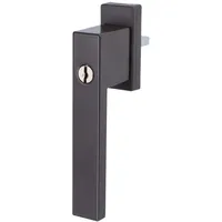 MS Beschläge Fenstergriff abschließbar mit Schlüssel Braun RAL8019