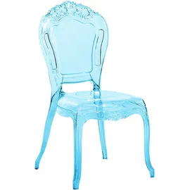 Beliani Esszimmerstuhl 2er Set Blau/Transparent Kunststoff Schick