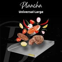 babossa Plancha 30 x 45 cm Edelstahl Silber/Weiß