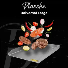 babossa Plancha 30 x 45 cm Edelstahl Silber/Weiß
