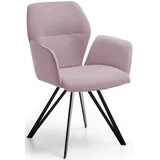 Armlehnstuhl NIEHOFF SITZMÖBEL "Merlot 1132-04", lila (aubergine), B:62cm H:91cm T:60cm, Webstoff (100% Polyester), Stühle, Armlehnstuhl, Gestell aus schwarzem Eisen, 2er Set