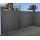 Mendler WPC-Sichtschutz Sarthe, Windschutz Zaun, Alu-Pfosten 3er Set, 5,6m anthrazit