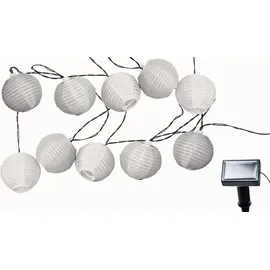 Spetebo Solar Beleuchtung 10 Lampions - Farbe: weiß - Solar lighting