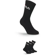 Fila Unisex Crew Sportsocken Sportsocken im 9er Pack Stretch schwarz 43-46