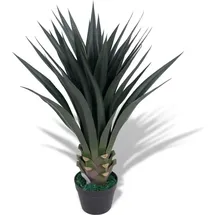 vidaXL Künstliche Yucca-Pflanze mit Topf 85 cm Grün