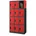 Stahlblech 185 cm x 90 cm x 40 cm anthrazit/rot