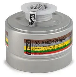 MSA Kombinationsfilter 93 ABEK2-Hg/St, Schutzstufe A2B2E2K2HgP3 R D