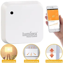 Luminea Home Control Wetterfester WLAN-Licht- & Dämmerungs-Sensor mit App, IP55