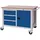 Bedrunka & Hirth Gerätebau GmbH Werkbank Buche Multiplex B1250xT750xH935mm lichtgrau/signalblau 3 Schubladen 1 Tür