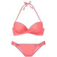 s.Oliver Push-Up-Bikini Damen Orange 38 Cup B