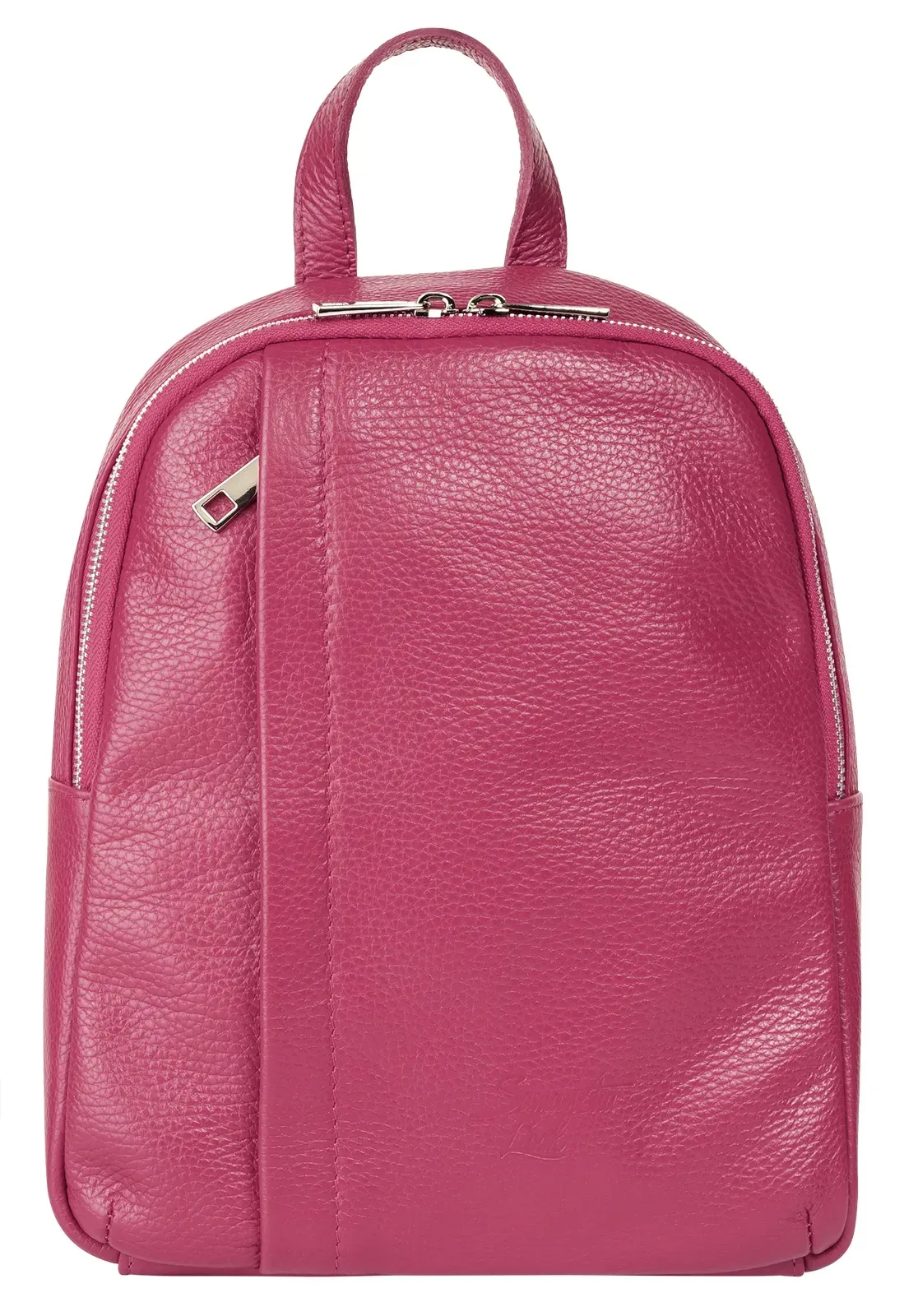 Cityrucksack SAMANTHA LOOK, Damen, Gr. B/H/T: 29cm x 9cm, onesize, pink, Leder, Rindsleder, Rucksäcke Cityrucksack, Echt Leder, Made in Italy