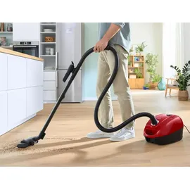Bosch BGD38RD1H Serie 4 Bodenstaubsauger mit Beutel rot
