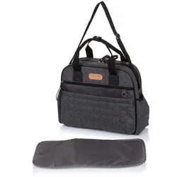 Chipolino Wickeltasche Handtasche universal, Wickelunterlage Reißverschluss grau