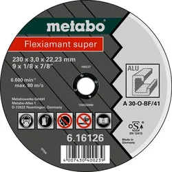 Metabo Flexiamant super Alu Trennscheibe gerade - 616126000