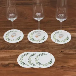 Sovie HORECA Bierdeckel Eukalyptus Herz, Ø 10,7 cm, 100 Stück