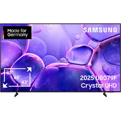SAMSUNG LED-Fernseher "GU75U8079FU LED-Fernseher", G (A-G), schwarz, 75, Fernseher, Crystal UHD, Q-Symphony, Dolby Surround Sound, Triple Tuner, Smart-Hub