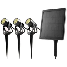 DIEBOLD LED Solarstrahler 3er Set schwarz 24,5 cm IP65