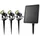 DIEBOLD LED Solarstrahler 3er Set schwarz 24,5 cm IP65
