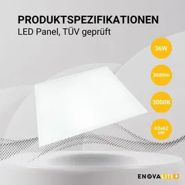 enovalite LED-Panel 36 W 620x620 mm 3000 K
