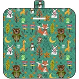 DOTBUY-SHOP Picknickdecke Wasserdicht, Campingdecke Kinder Stranddecke Maschinenwaschbar Faltbar Picknickmatte, für Outdoor Garten,Strand, Campen, Wandern und Ausflüge (200x200cm,Wald)