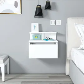 Livetastic Nachtschrank Hades 39,8 x 35 x 31,6 cm Weiß