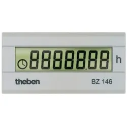 Theben 1460000 Digital-Betriebsstundenzähler, 24x48mm Frontplatte BZ 146