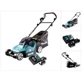 Makita DLM 432 RF2 Akku Rasenmäher 36 V ( 2x 18 V ) 43 cm Brushless + 2x Akku 3,0 Ah + Ladegerät