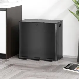 Homcom Mülleimer 3 x 15 l Schwarz