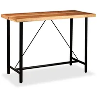 VidaXL Bar-Set 7-tlg. Massivholz Akazie und Echtleder