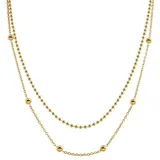 Boccia Titanium Boccia Kette Titan vergoldet 53cm | Gr.: onesize