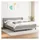 vidaXL Boxspringbett mit Matratze Hellgrau 180x200 cm Stoff