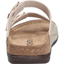 ROHDE Damen Pantolette gemusterter Zweiriemer mit Schnalle Rodigo-D 5872, Größe:41 EU, Farbe:Gold - 41