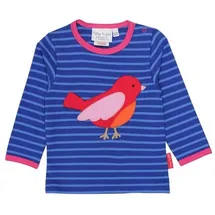 Toby Tiger Langarmshirt mit Vogel Applikation in blau | Gr.: 86