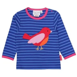 Toby Tiger Langarmshirt mit Vogel Applikation in blau | Gr.: 86