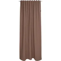 Schöner Wohnen Vorhang "Solo" Gr. 1, braun, B:130cm H:250cm, Jacquard, Baumwolle, Polyester, SCHÖNER WOHNEN-KOLLEKTION, Gardinen, mit Lederapplikation