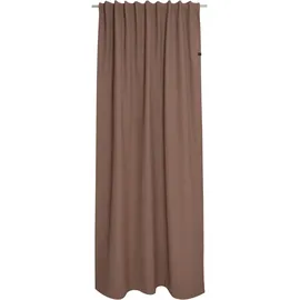 Schöner Wohnen Vorhang "Solo" Gr. 1, braun, B:130cm H:250cm, Jacquard, Baumwolle, Polyester, SCHÖNER WOHNEN-KOLLEKTION, Gardinen, mit Lederapplikation