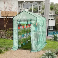 Vevor Foliengewächshaus 141x141x200cm Tomatengewächshaus 15kg Tragfähigkeit Treibhaus Gartenhaus Frühbeet