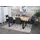 chefgastro Esszimmerstuhl Stoff Dunkelgrau 6er Set