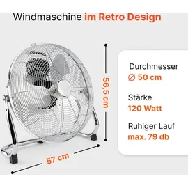 ProfiCare PC-VL 3067 WM Bodenventilator  chrom