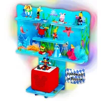 Smagnon Tonie Regal aus Acryl mit LED Beleuchtung - Passend für Toniebox oder Tonie Figuren für Jungs und Mädchen (Unterwasser Welt)