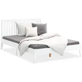Homestyle4u Doppelbett 140 x 200 cm Weiß
