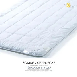 Aqua-Textil Soft Touch Sommer Steppdecke 150x220 PES Mikrofaser 880g Quadratsteppung