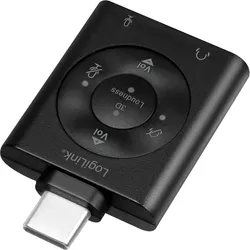 LogiLink USB-C Audio Adapter, C/M zu 2 x 3,5 mm, F, virtuell 7.1, schwarz  1 Stück