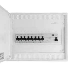 Doktorvolt Sicherungskasten Aufputz Verteilerkasten 1x12 Module 8xMCB 1xRCCB VDE verdrahtet Verteilerschrank Sicherungen 245x305x96,5mm Doktorvolt